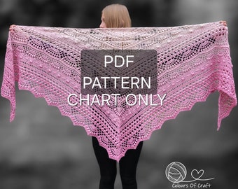 Patroon J'adore gehaakte omslagdoek, driehoekige omslag (pdf-patroon)