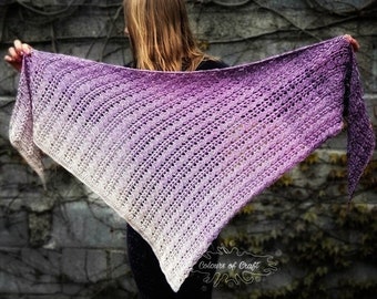 Crochet shawl handmade. Ombre merino shawl. All season shawl for woman. Perfect gift