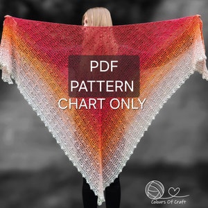 Valentine PATTERN, Crochet shawl pattern, Womens shawl pattern, Crochet wrap, Crochet patterns for women, Triangular shawl, PDF pattern