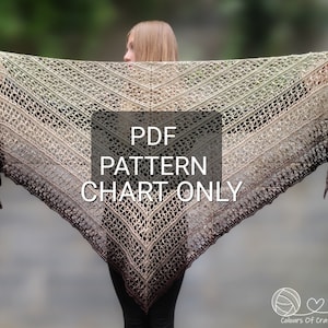 Cornwall Dream PATTERN, Crochet shawl pattern, Womens shawl pattern, Crochet wrap, Crochet patterns for women, Triangular shawl, PDF pattern