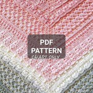 Pink Snow PATTERN, Crochet shawl pattern, Womens shawl pattern, Crochet wrap, Crochet patterns for women, Triangular shawl, PDF pattern