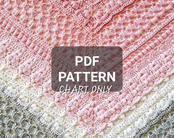 Pink Snow PATTERN, Crochet shawl pattern, Womens shawl pattern, Crochet wrap, Crochet patterns for women, Triangular shawl, PDF pattern