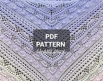 J'adore PATTERN, Crochet shawl pattern, Womens shawl pattern, Crochet wrap, Crochet patterns for women, Triangular shawl, PDF pattern