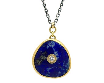 Lapis & Diamond Necklace