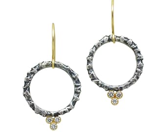 Diamond Circle Earrings