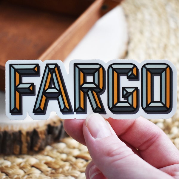 Fargo Sticker, North Dakota Sticker, Bison, Water Bottle Sticker, Laptop Sticker, North Dakota Gift