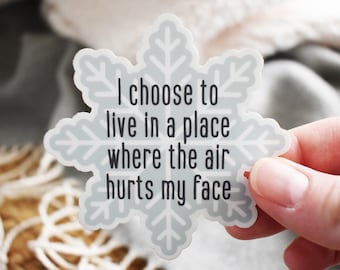 Snowflake Sticker, Always Cold, Minnesota Gift, Wisconsin Gift, ND Gift, Michigan Gift, Laptop Sticker, Water Bottle Sticker, Secret Santa