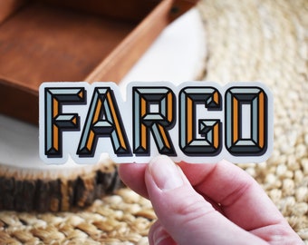 Fargo Sticker, North Dakota Sticker, Bison, Water Bottle Sticker, Laptop Sticker, North Dakota Gift