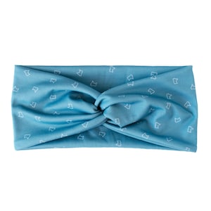 Minnesota Knot Front Headband Medium Blue, Adult Headband, Turban, Outdoor Gift, Camp Gift, Workout Headband, Sport Headband, Minnesota Gift