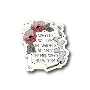 Fear The Witches Sticker, Waterproof Sticker, Whimsigoth Sticker, Witchy Sticker, Halloween Sticker, Election Sticker, Feminist Sticker immagine 2