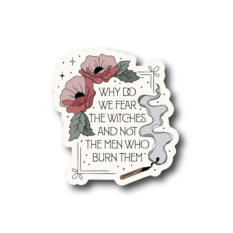 Fear The Witches Sticker, Waterproof Sticker, Whimsigoth Sticker, Witchy Sticker, Halloween Sticker, Election Sticker, Feminist Sticker immagine 2