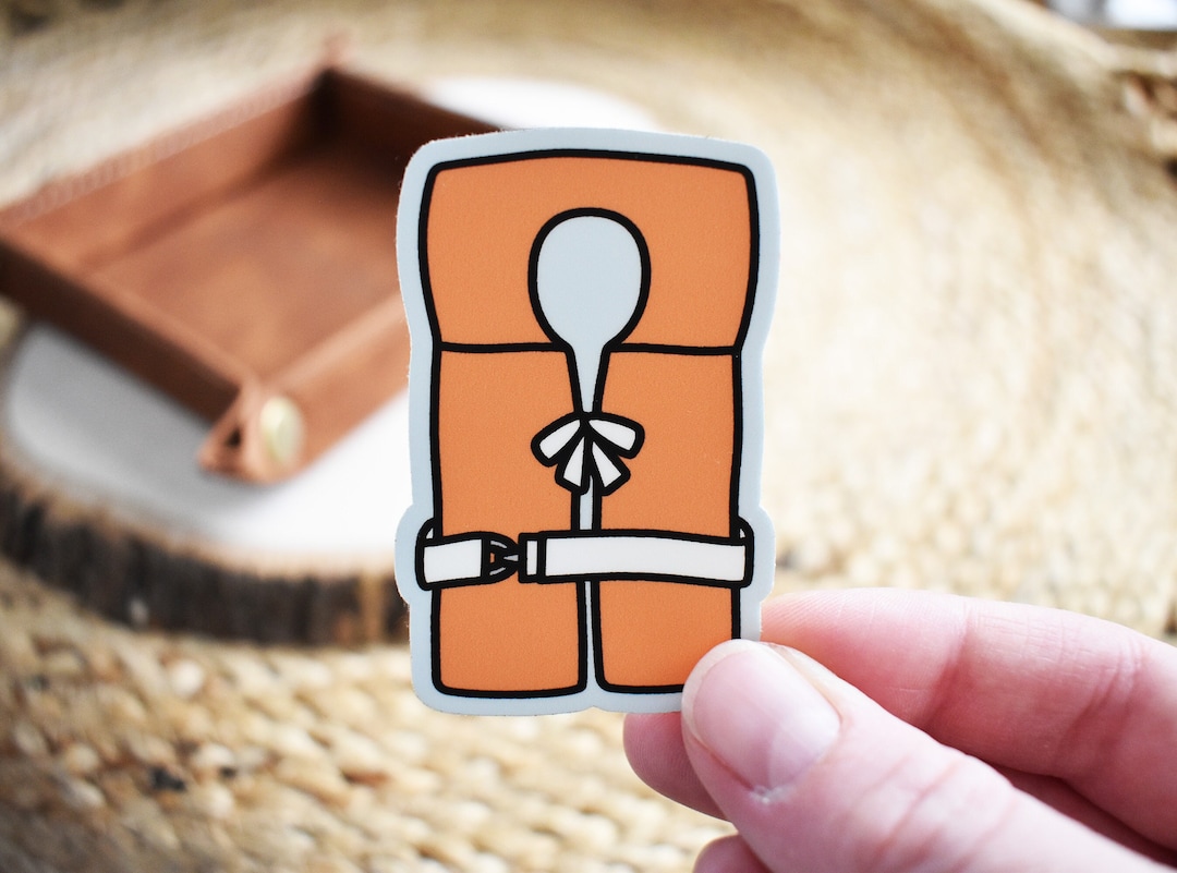 Life Jacket Sticker, Vintage Life Vest, Canoe Sticker, Boat Sticker ...
