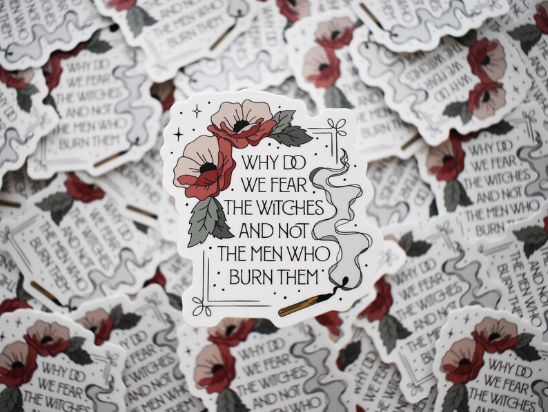Fear The Witches Sticker, Waterproof Sticker, Whimsigoth Sticker, Witchy Sticker, Halloween Sticker, Election Sticker, Feminist Sticker immagine 3