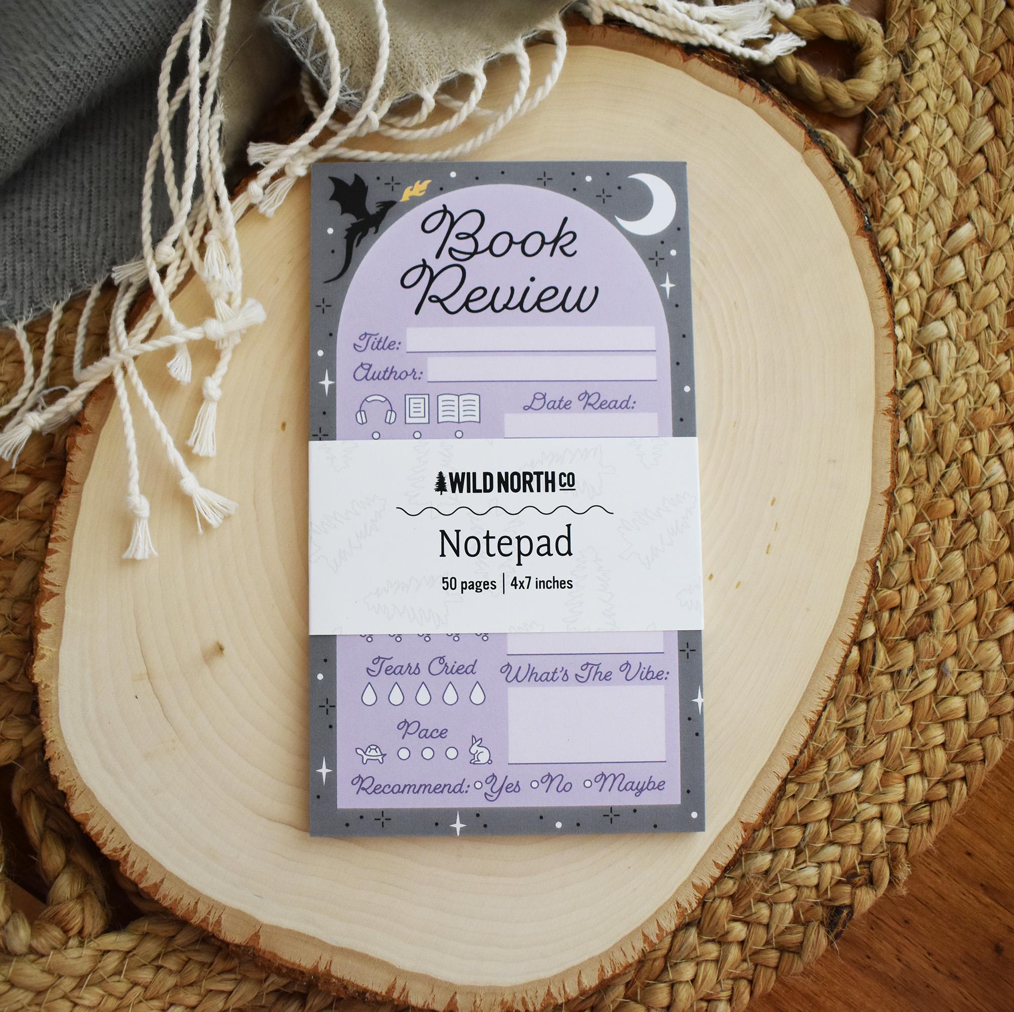 Book Review Notepad - Dragon, Fantasy Reader, Bookish Journal, Reading ...