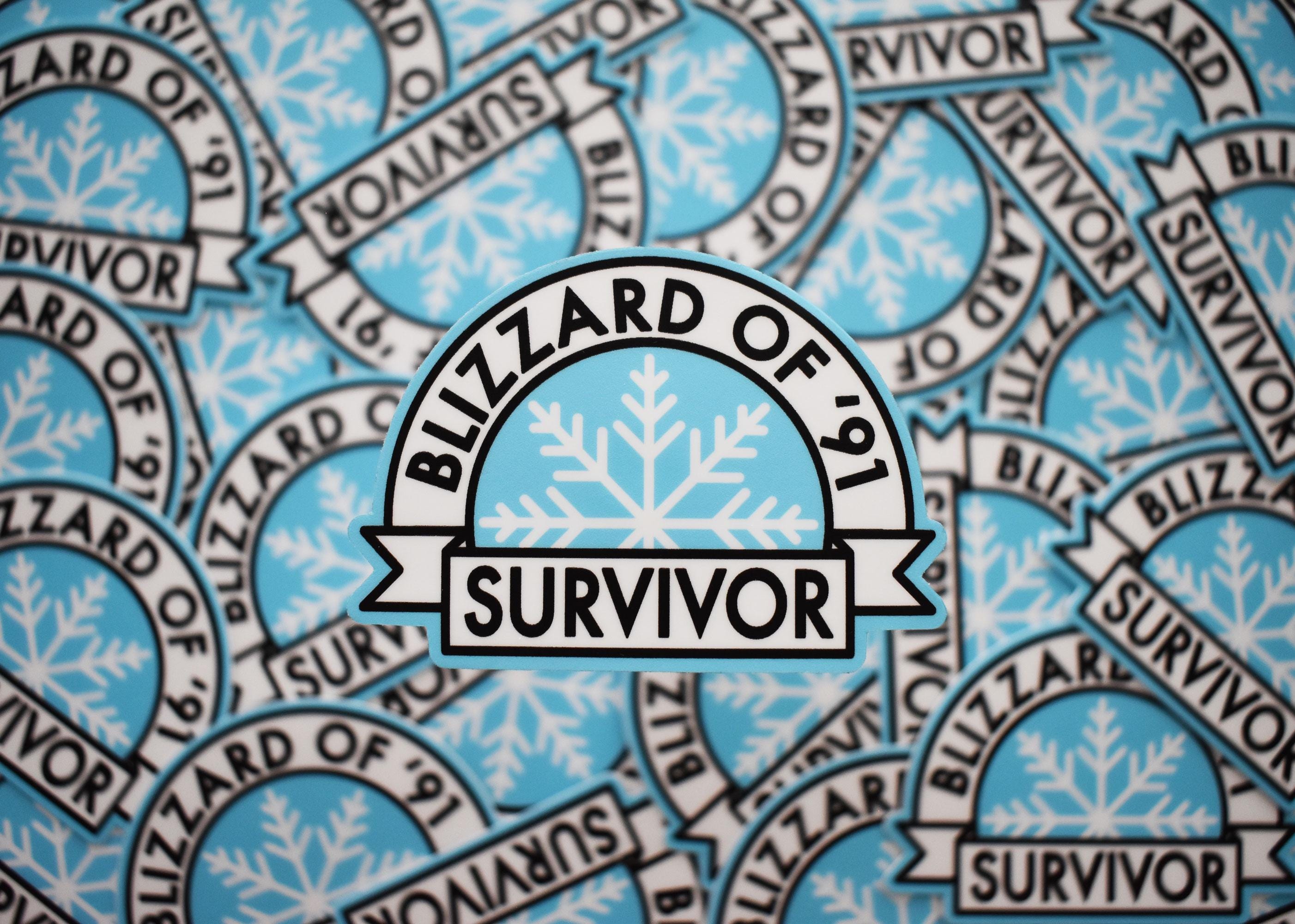 Blizzard of '91 Survivor Sticker, Halloween Blizzard, Snowflake, MN ...