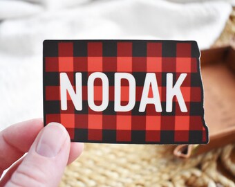 NODAK Sticker, North Dakota Sticker, North Dakota Art, Be Legendary, Midwest Is Best, Buffalo Plaid, Up North, Fargo, Bismarck, Grand Forks