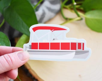 Pontoon Sticker, Pontoon Boat, Pontoon Captain, Pontoon Decal, Cooler Sticker, Water Bottle Sticker, Lake Life, Lake Vibes, Cabin Gift