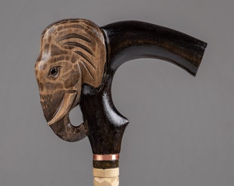 Bastón con forma de mano de elefante para hombre Bastón tallado a mano Bastones únicos para mujer Bastones elegantes y bastones de diseño Disfraces personalizados