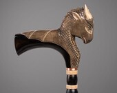 Dragon Handle Walking Cane Wooden Hand Carved Crafted Walking Stick, Handmade Exclusive Fashionable Cane, Unique Design Carving Stick Fancy