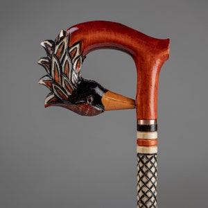 Phoenix Cane Walking Stick Wooden carved Hand Head Walking Cane Old People, Unique canes, Carved canes Cane for Men and Women Stylish