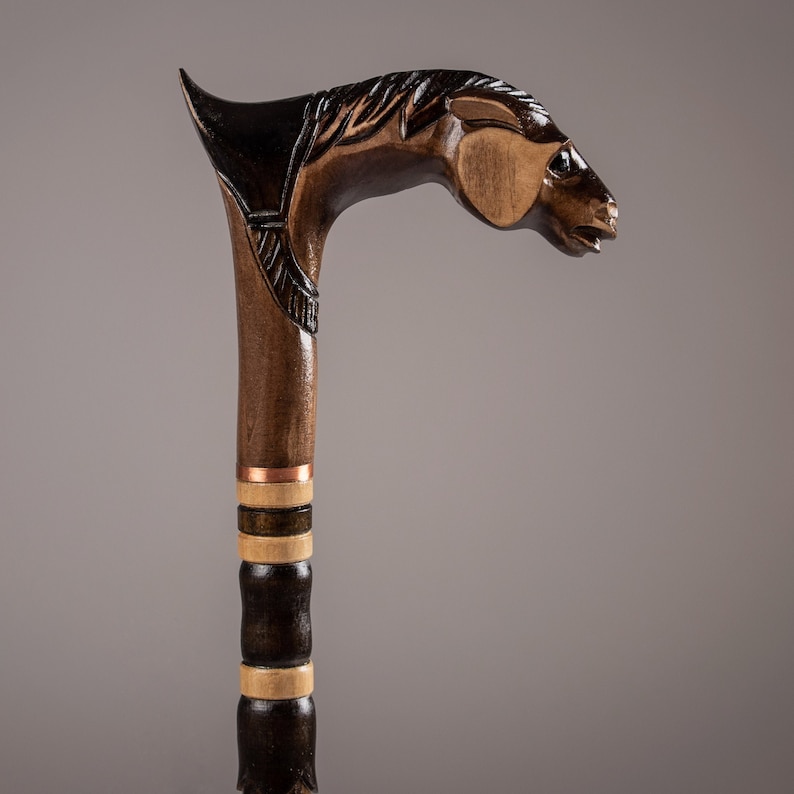 Animal Wood Carved Walking Cane Designer Art Wooden Cane Etsy