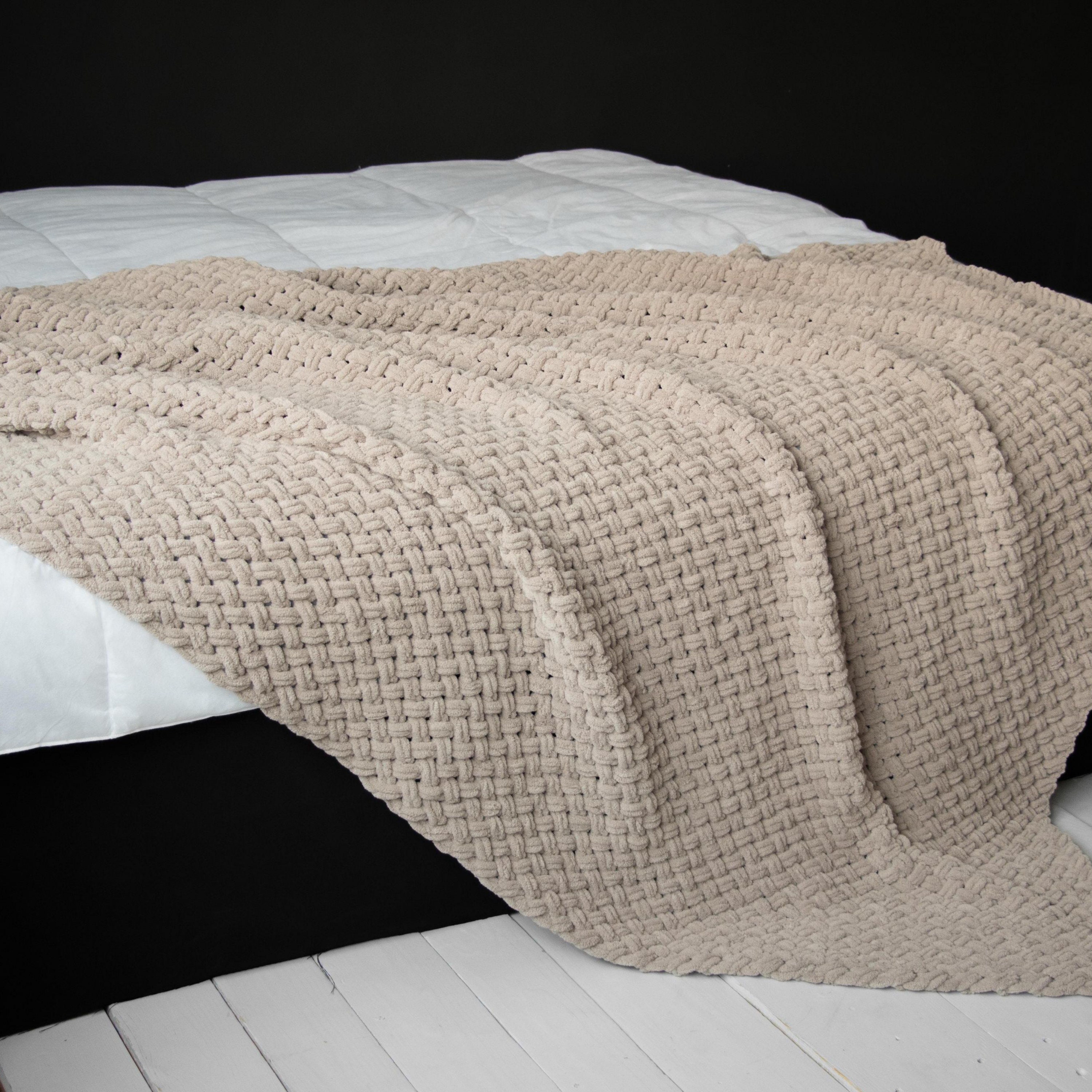 Home Decor Fabric Chenille Bedspread Queen Beige Chenille Etsy Australia