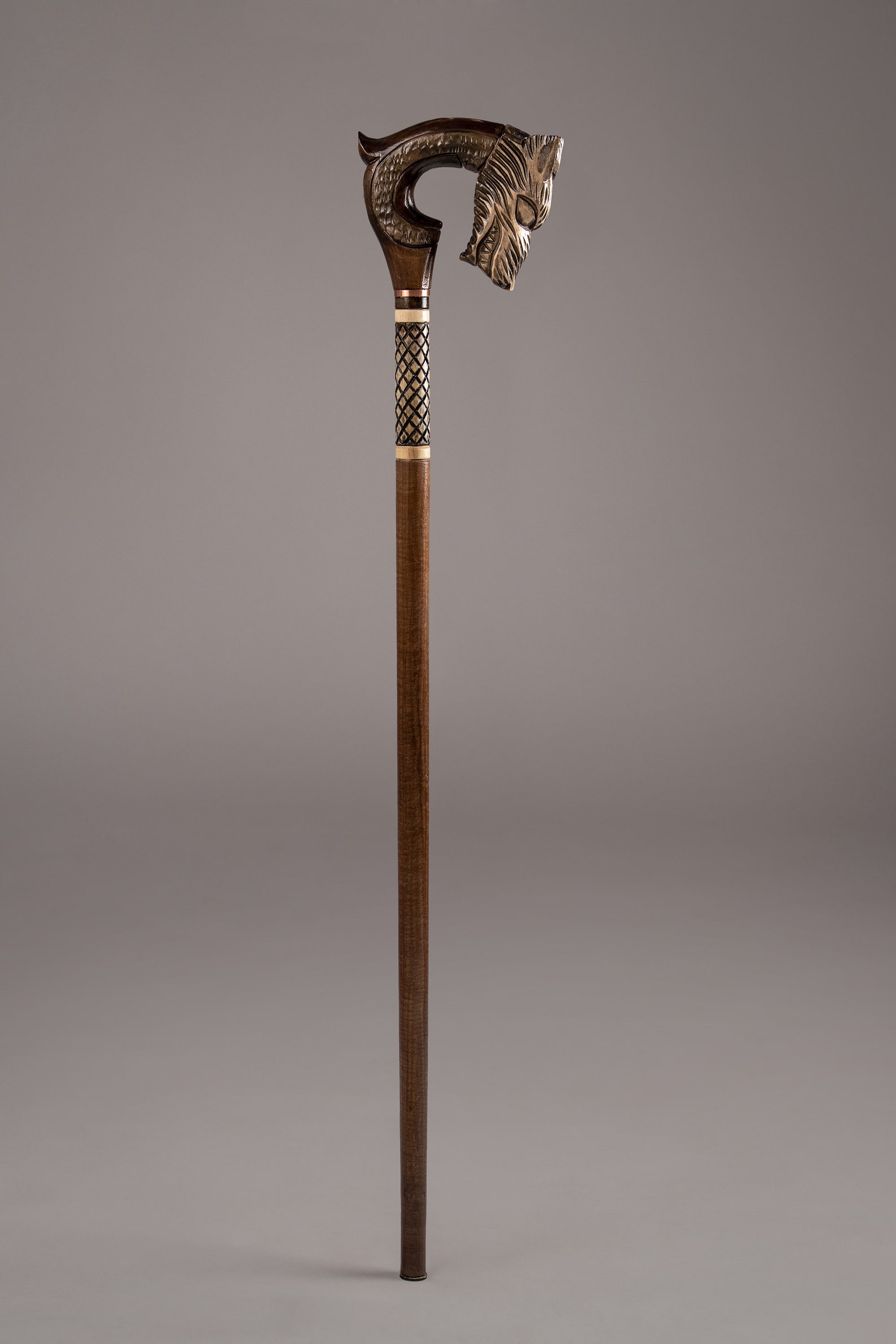 Wolf Head Walking Cane for Men Hand Carved Walking Stick Etsy