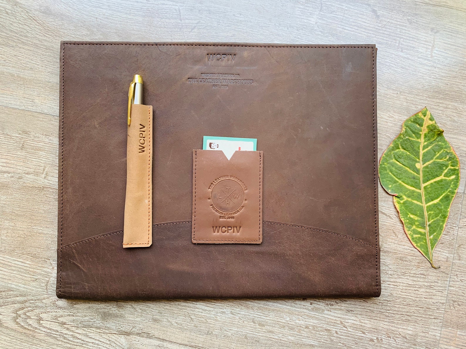 Personalize leather padfolio leather portfolio for men Etsy