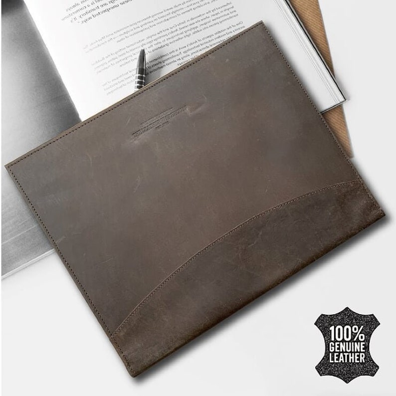 Business Leather Portfolio Leather Padfolio With Custom Logo Etsy