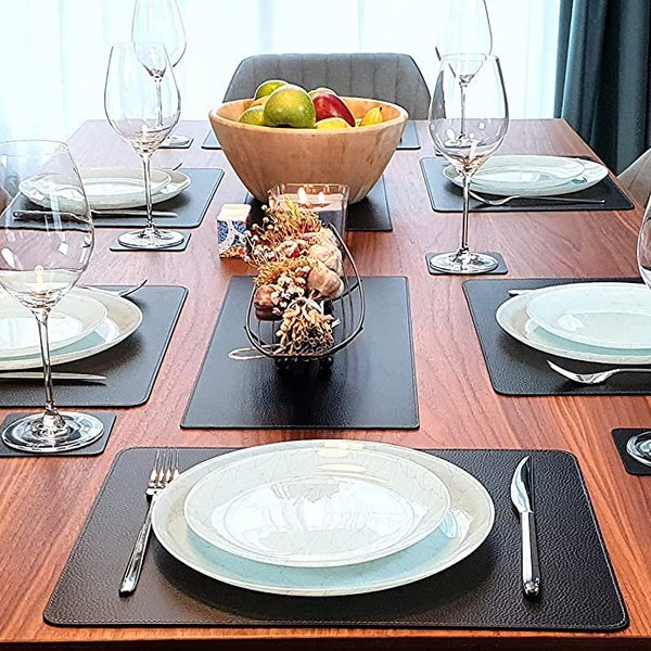 Leather Placemats Etsy