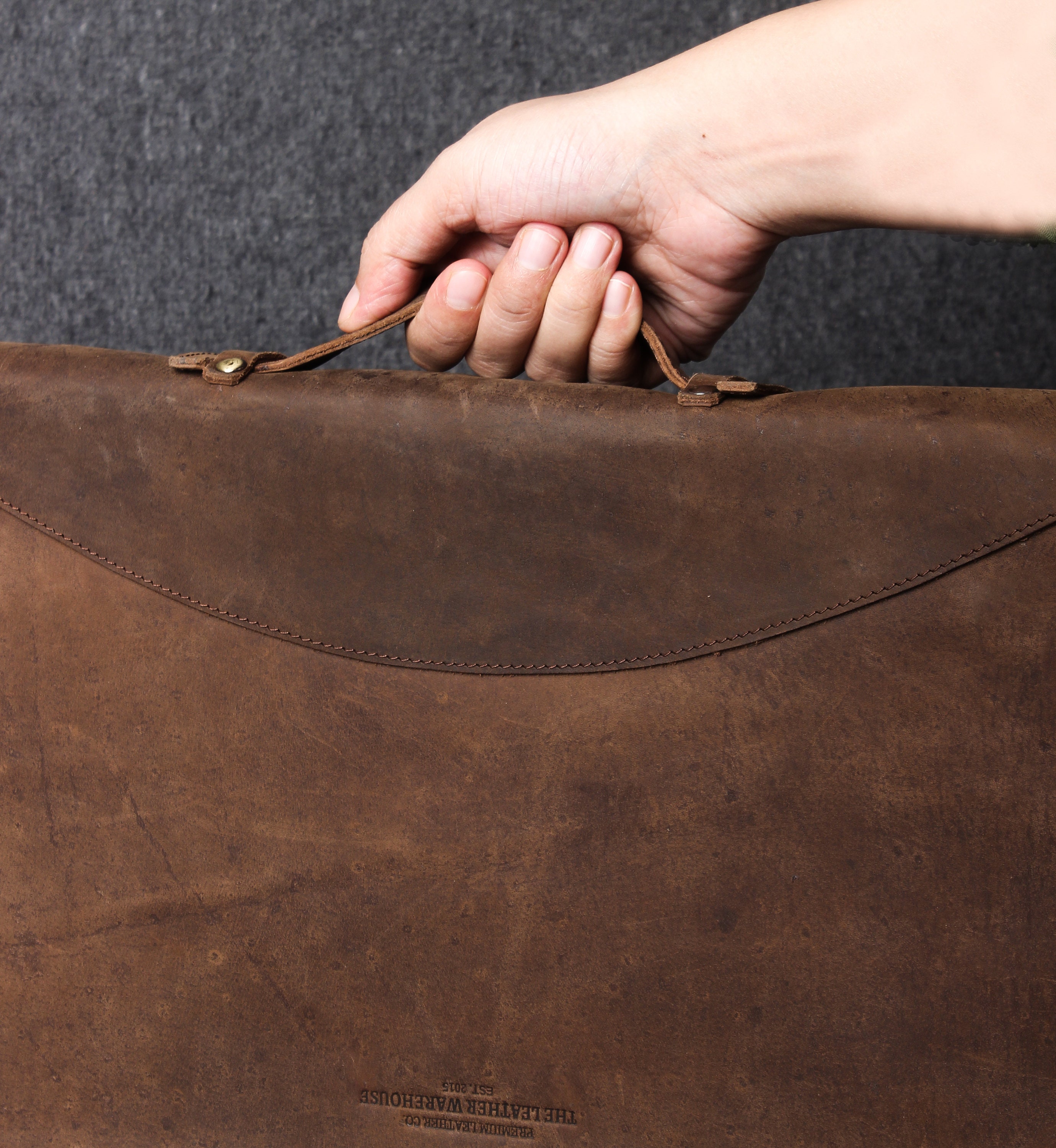 Leather portfolio handle leather handle on folder for holding Etsy