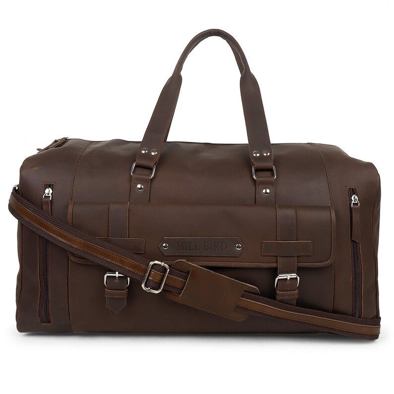 Personalisierte Canvas-Leder-Reise-Wochenend-Handgepäcktasche, Weekender-Übernachttasche mit Schuhfach für Männer und Frauen Bild 6