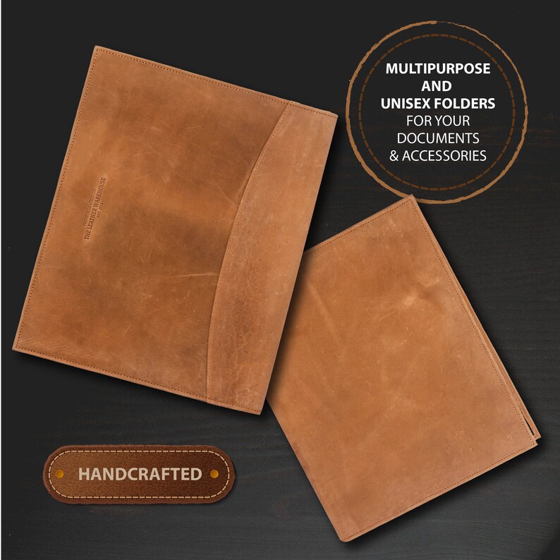 Business Leather Portfolio Leather Padfolio With Custom Logo Etsy