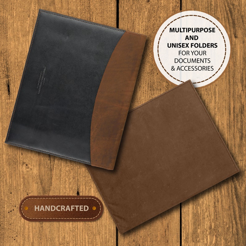 Handmade Leather Padfolio Portfolio for Men Konferenzmappe Etsy