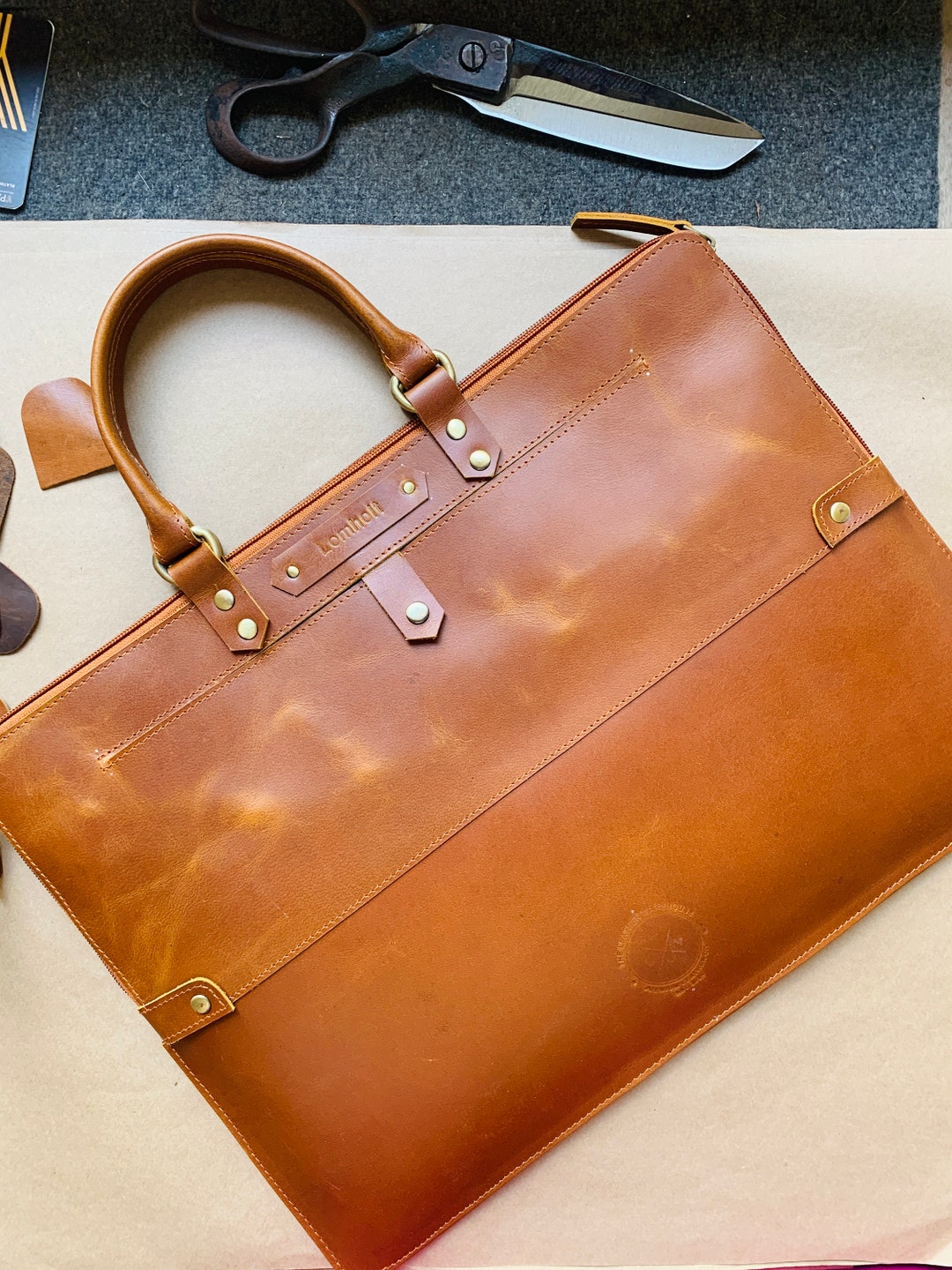 Sleeve With Handle Leather Laptop Sleeve MacBook Pro 14, MacBook Air