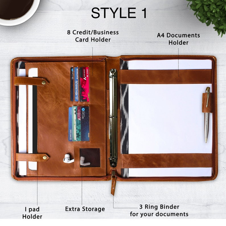 Refillable Leather Journalleather Binder Coverleather Binder Etsy