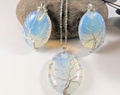 Opal Tree of Life Necklace, Opalite Pendant, Tree of Life Necklace, Tree Fairy Necklace, Forest Elf Necklace, Wire Wrap Tree of Life
