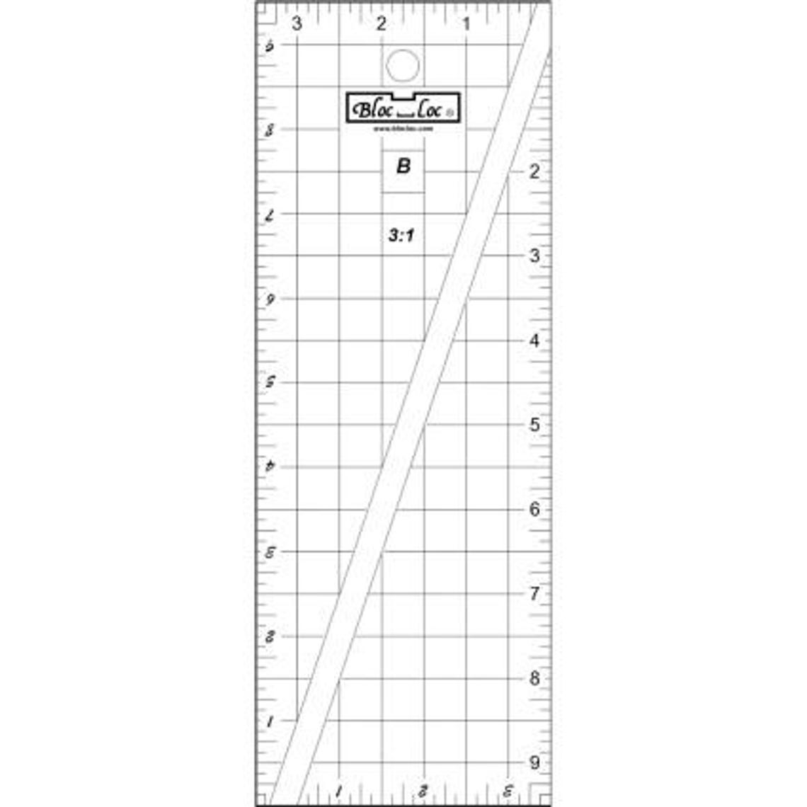 Bloc Loc - Half-rectangle Triangle Ruler 3:1 Large Set (3-1/2