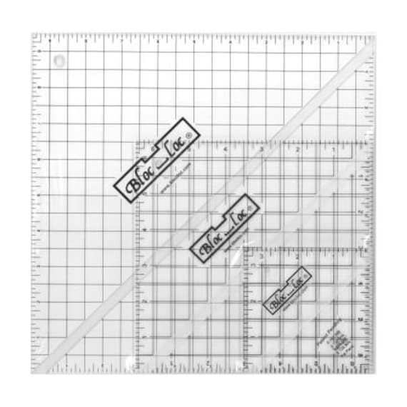 Bloc Loc - Half-square Triangle Ruler Set #7 3-1/2