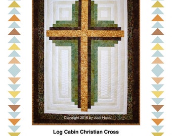 Quiltfox- Log Cabin Christian Cross # QFOX001 - Pattern - New!