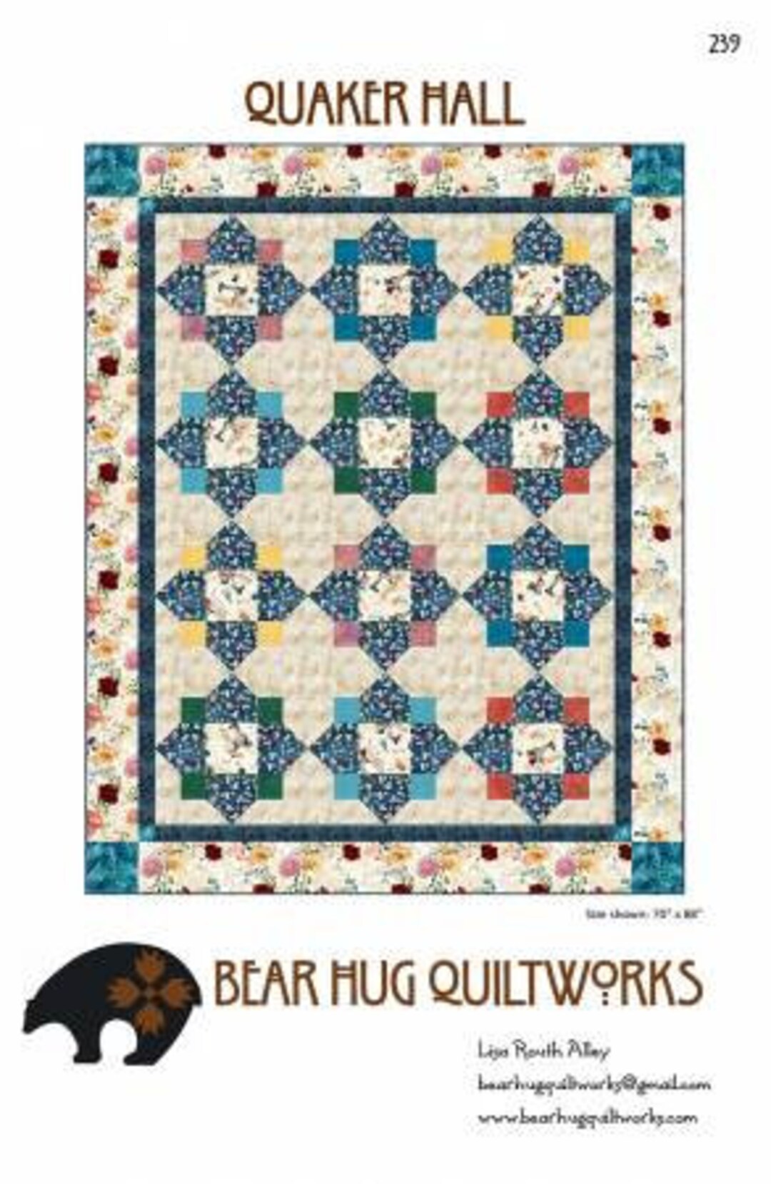 Bear Hug Quiltworks Quaker Hall Pattern Etsy