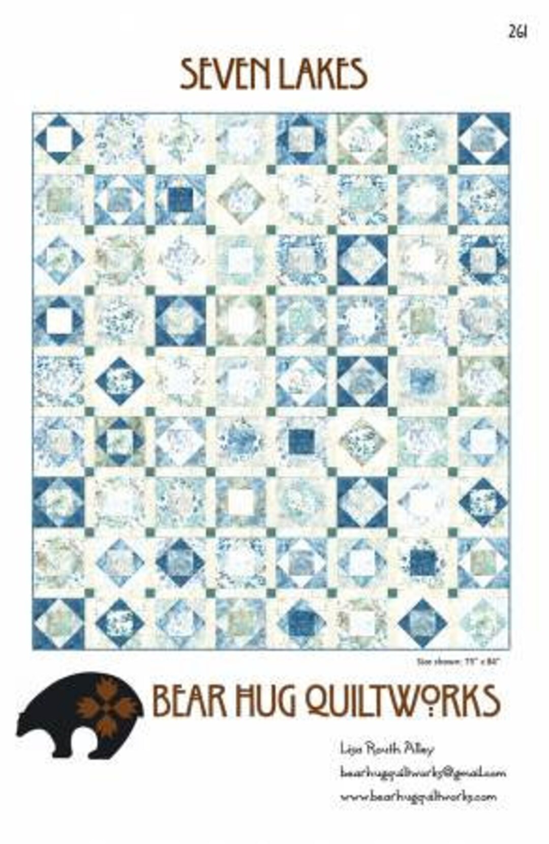 Bear Hug Quiltworks Seven Lakes Pattern Etsy