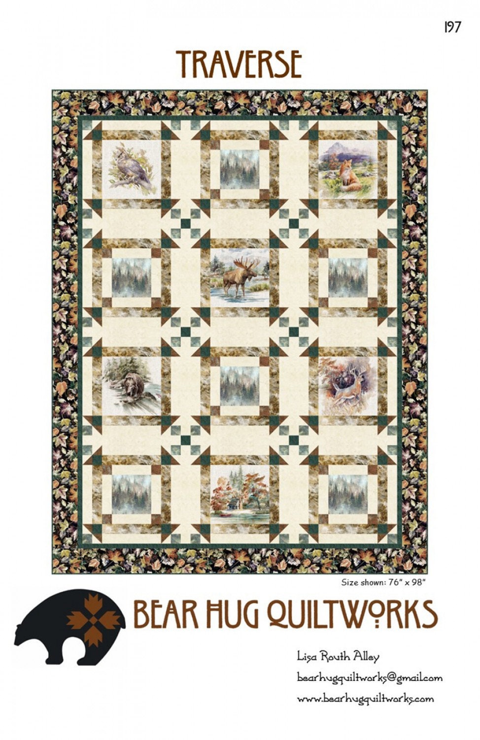 Bear Hug Quiltworks Traverse BHQ197 Pattern New Etsy