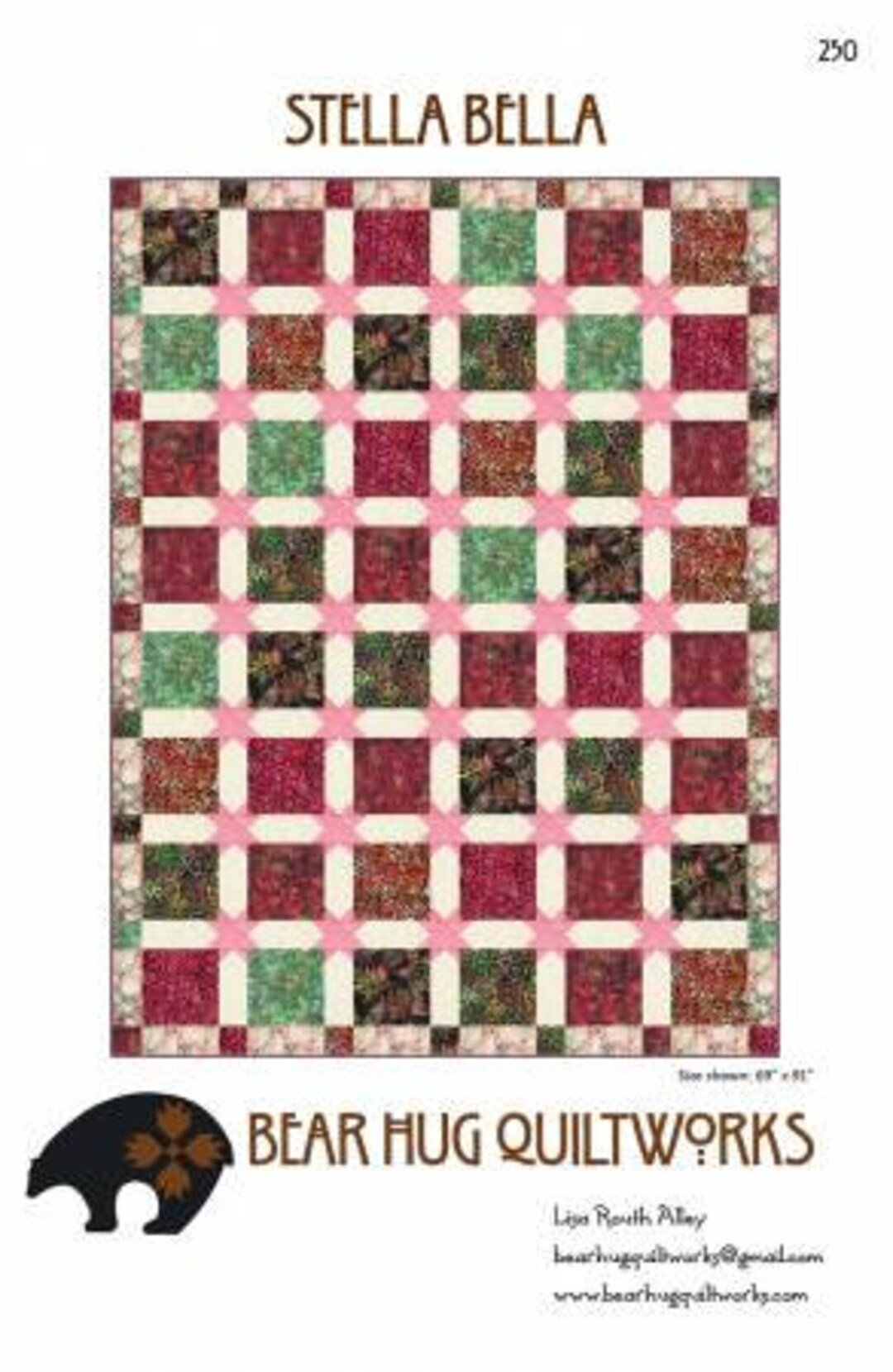 Bear Hug Quiltworks Stella Bella Pattern Etsy