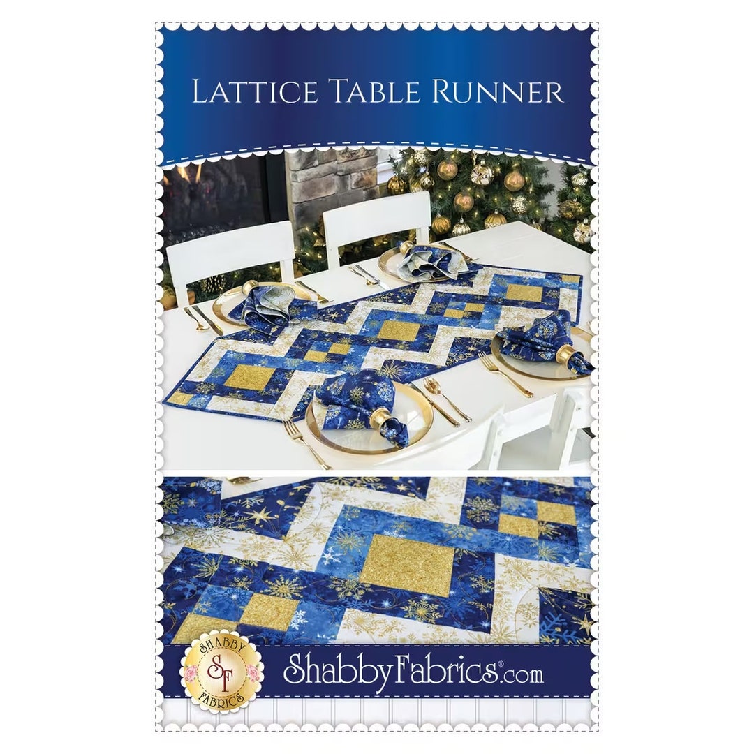 Shabby Fabrics - Lattice Table Runner Pattern - New! - Etsy