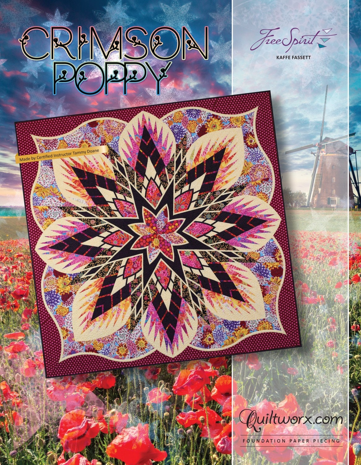 Quiltworx - Crimson Poppy - Pattern - New! - Etsy