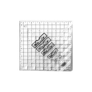 May include: A clear plastic quilting ruler with a grid pattern and diagonal lines. The ruler has the text "Bloc Loc" printed on it.