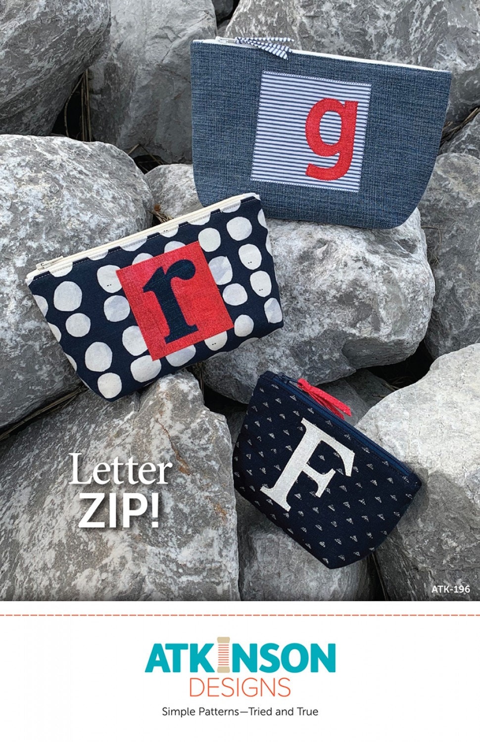 Atkinson Zip Atkinson Designs - Letter Zip # ATK-196 - Pattern - New! - Etsy