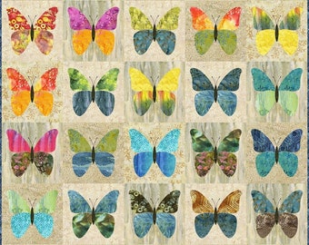 Laundry Basket Quilts, Charms - Butterfly - Applique Pattern