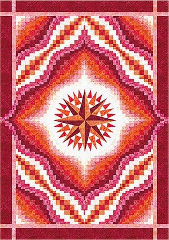 Lakeview Quilts Red Sky at Night Pattern Etsy